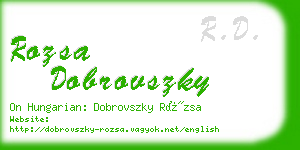 rozsa dobrovszky business card